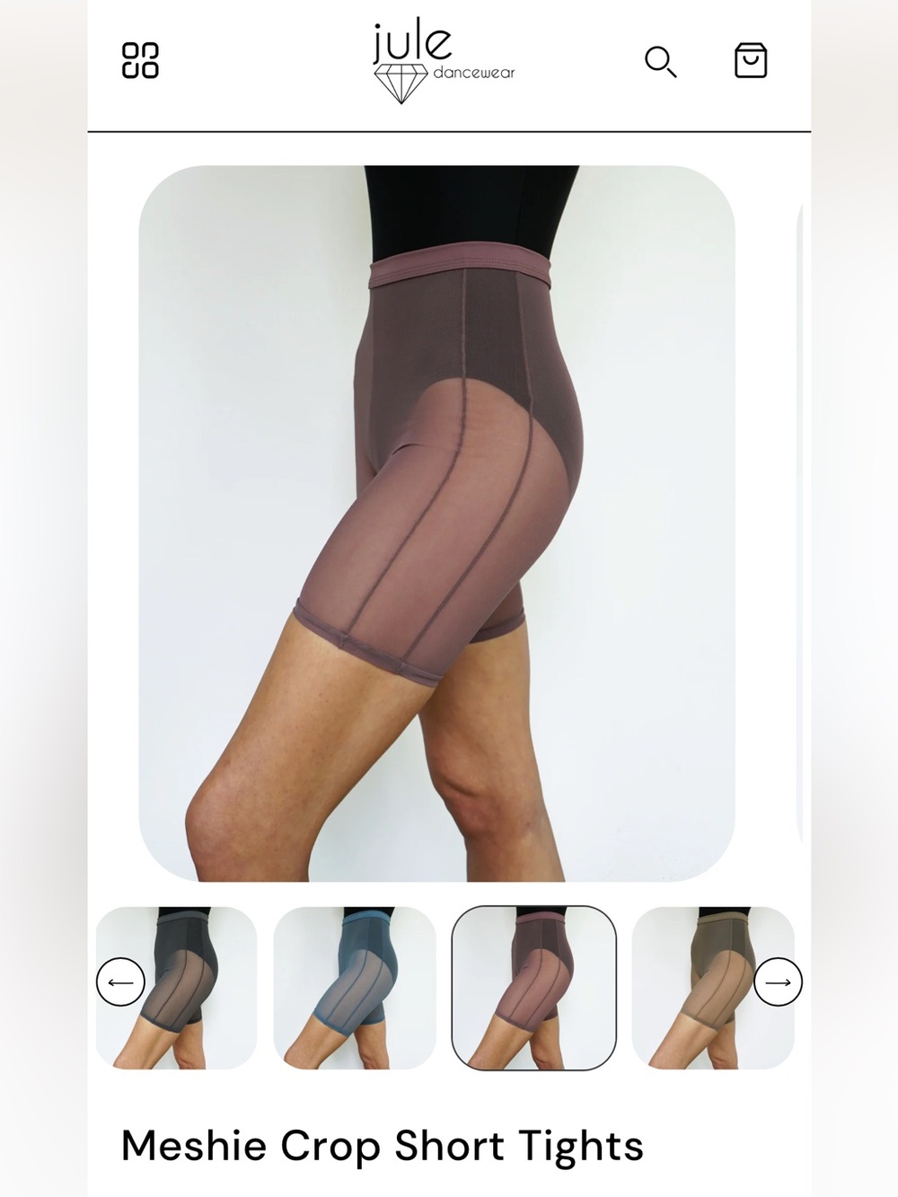 Jule Meshie High-Waist sheer ballet shorts - amethyst
